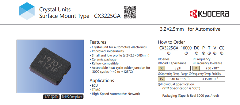 CX3225GA晶振 CX3225GA晶振